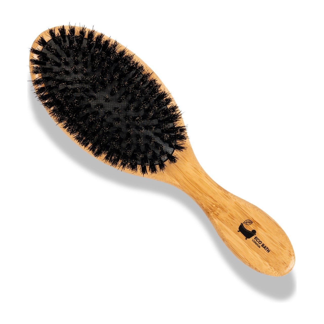 Eco Bath London Bamboo Hair Brush with Boar Bristles - Eco-Friendly Detangling Hairbrush for All Hair Types