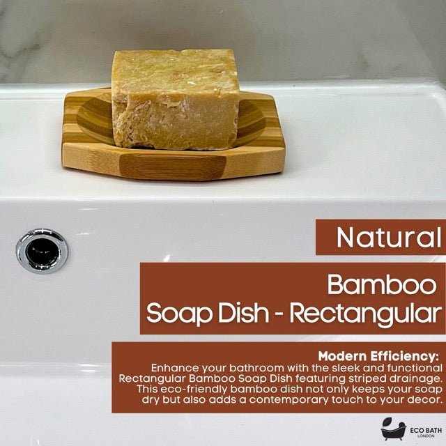 Eco Bath London Bamboo Stripes Rectangle Soap Dish