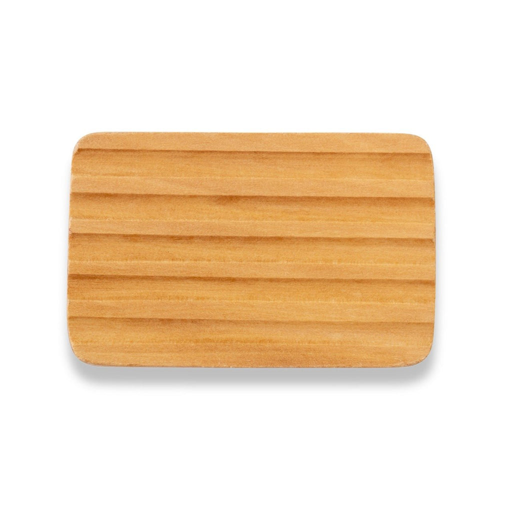 Beech Wood Ridged Soap Dish