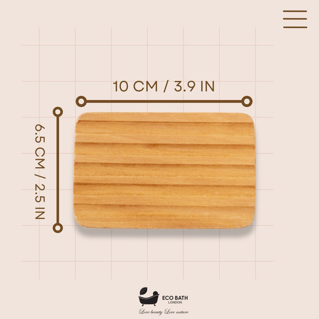 Beech Wood Ridged Soap Dish