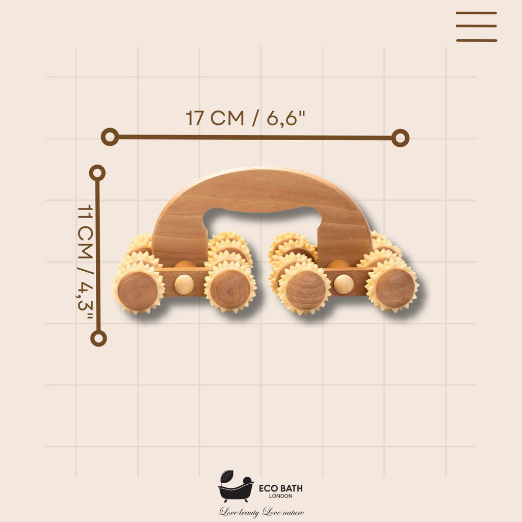 Eco Bath London Deluxe Massager - Natural Wooden Back Massager