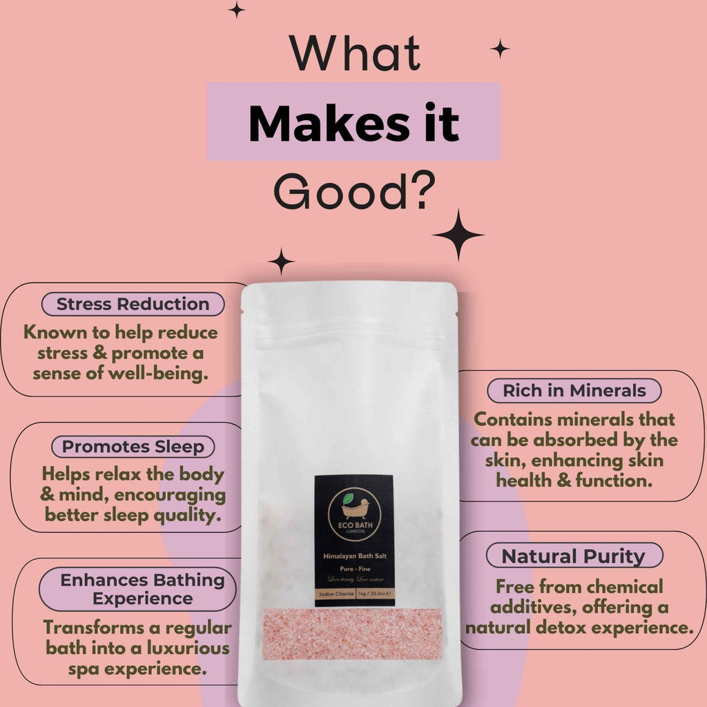 Himalayan Bath Salt Fine Grade 1kg Natural Mineral Rich