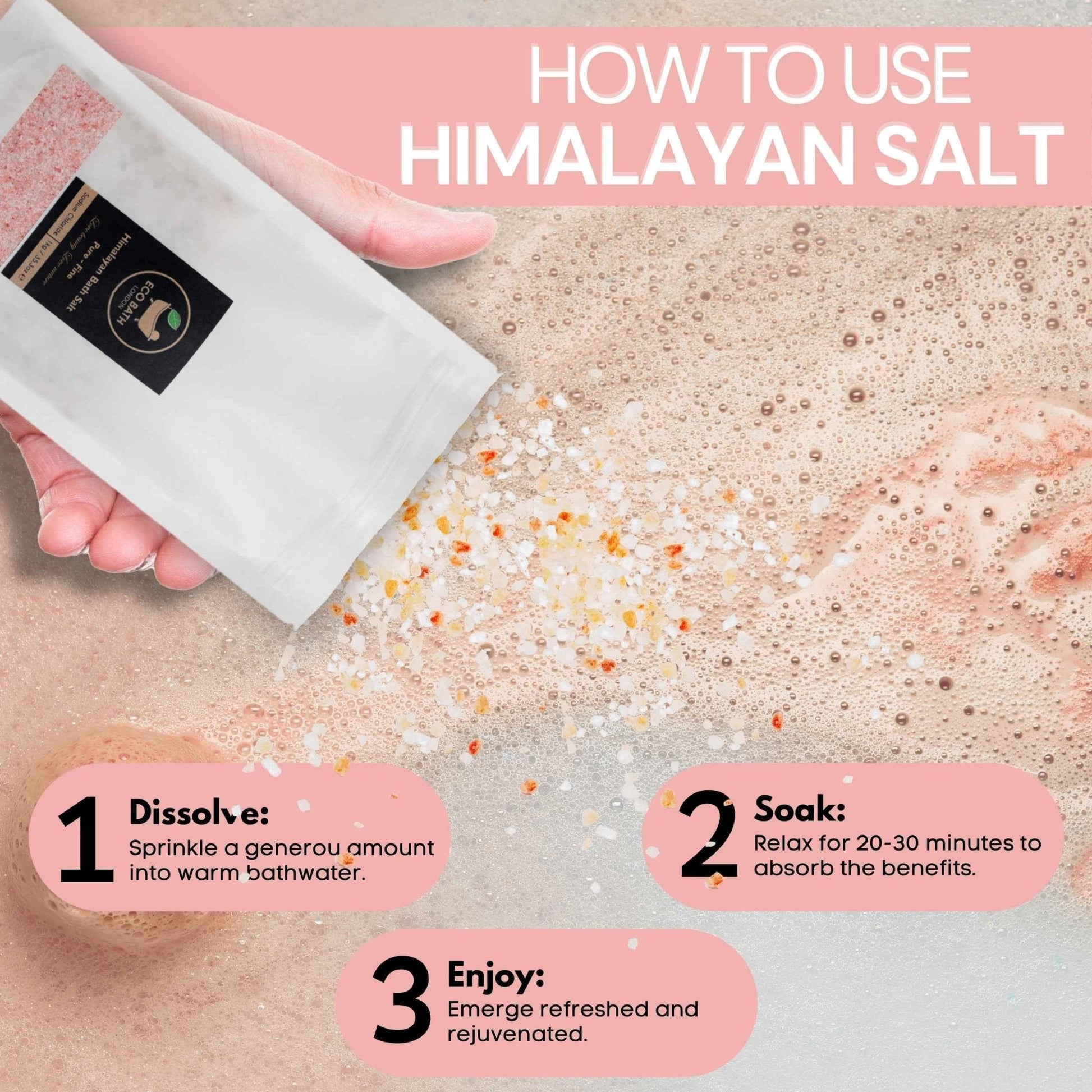 Himalayan Bath Salt Fine Grade 1kg Natural Mineral Rich