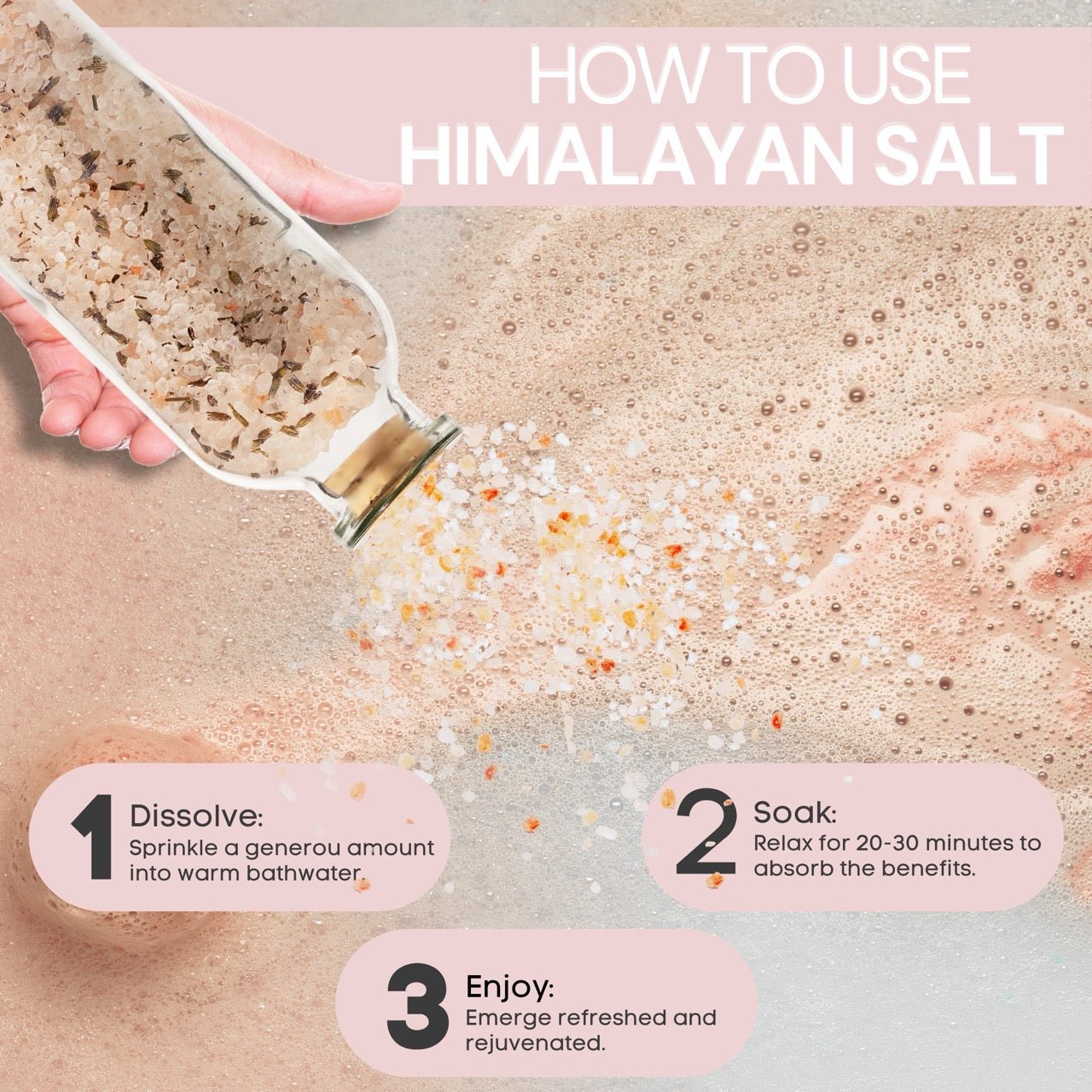 Lavender Pink Himalayan Bath Salt 300g