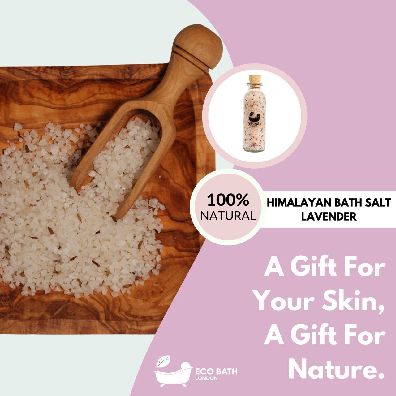 Lavender Pink Himalayan Bath Salt 300g