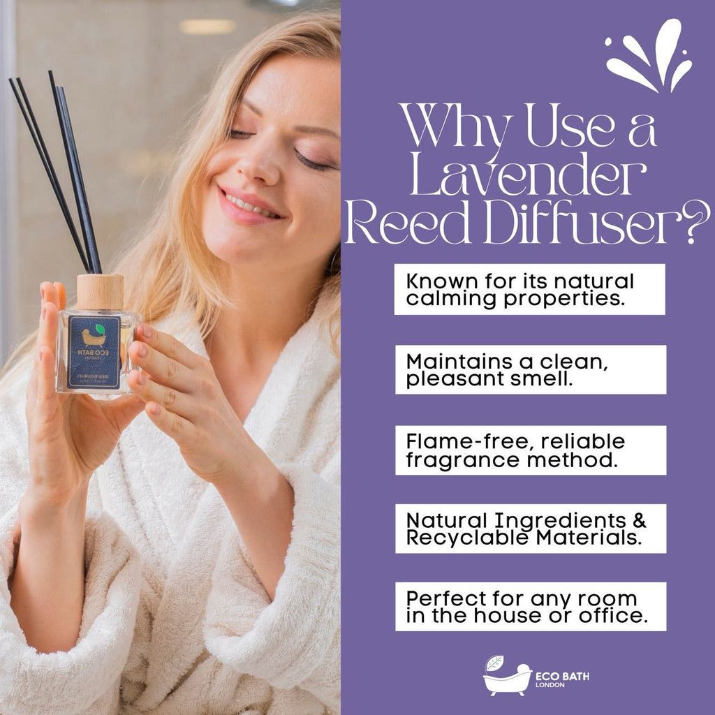 French Lavender Reed Diffuser 100ml Natural Essential Oil Home Fragrance