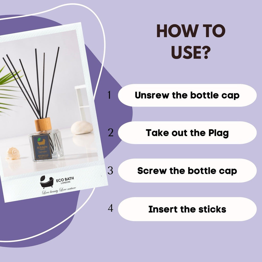 French Lavender Reed Diffuser 100ml Natural Essential Oil Home Fragrance