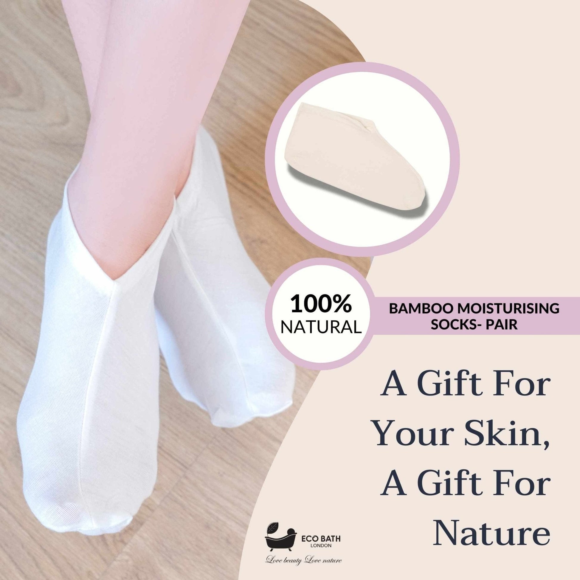 Moisturising Socks for Overnight Foot Hydration, Breathable and Soft