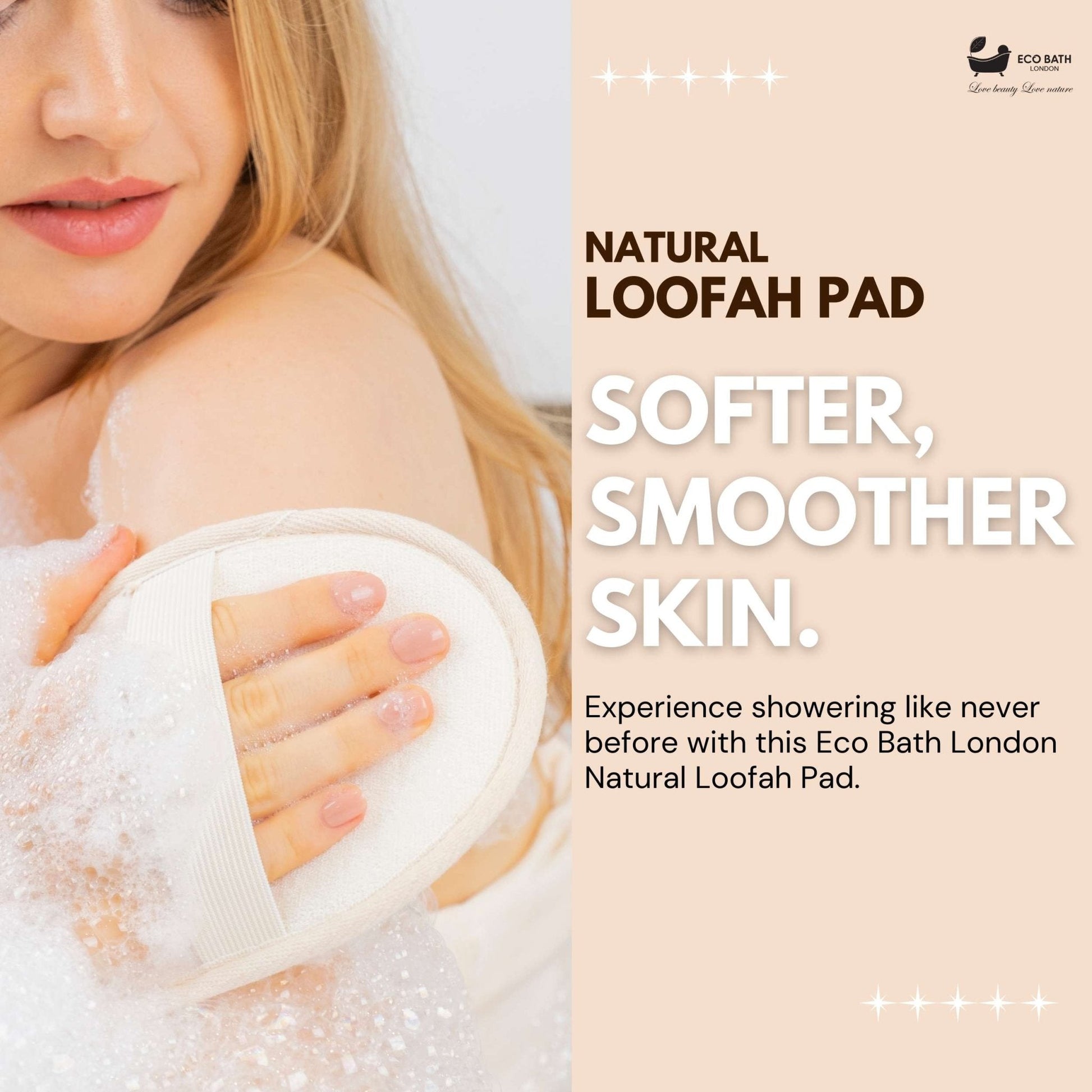 Natural Loofah Pad for Exfoliating Bath and Shower
