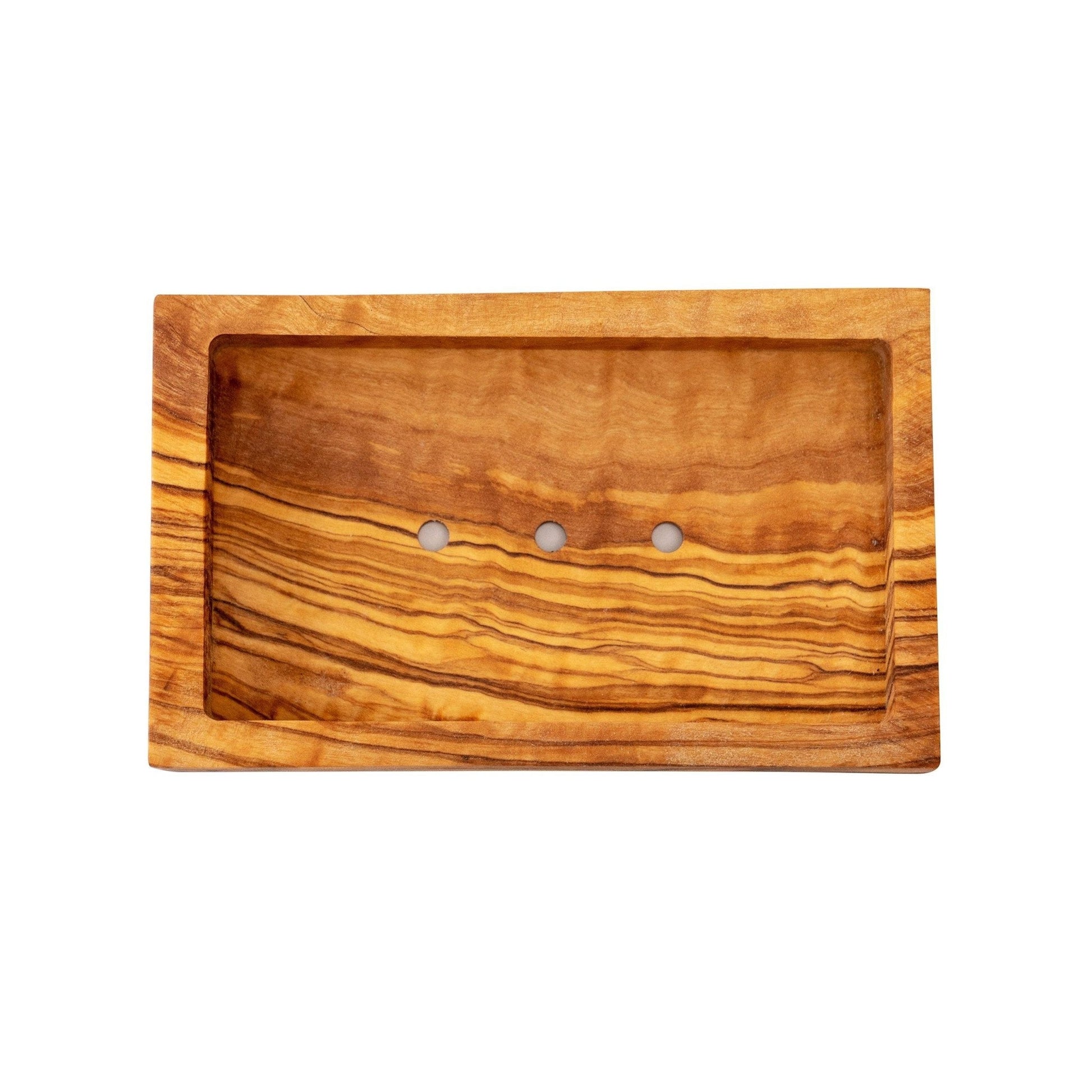 Eco Bath London Natural Wooden Soap Dish Collection - Olive Wood and Bamboo Variations, Eco-Friendly Soap Dish Holders for Bathroom