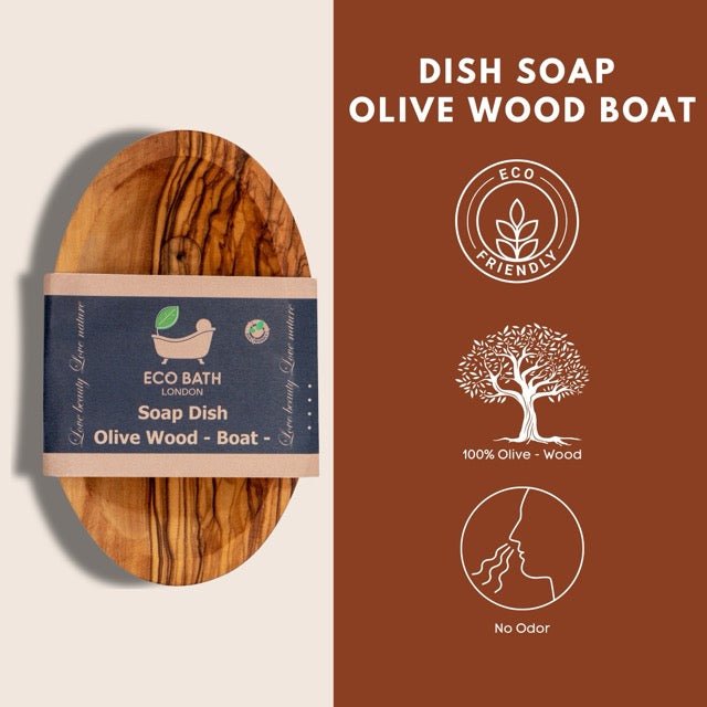 Olive Wood Boat Soap Dish