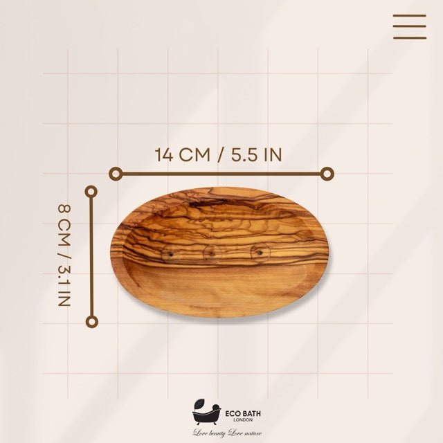 Olive Wood Boat Soap Dish