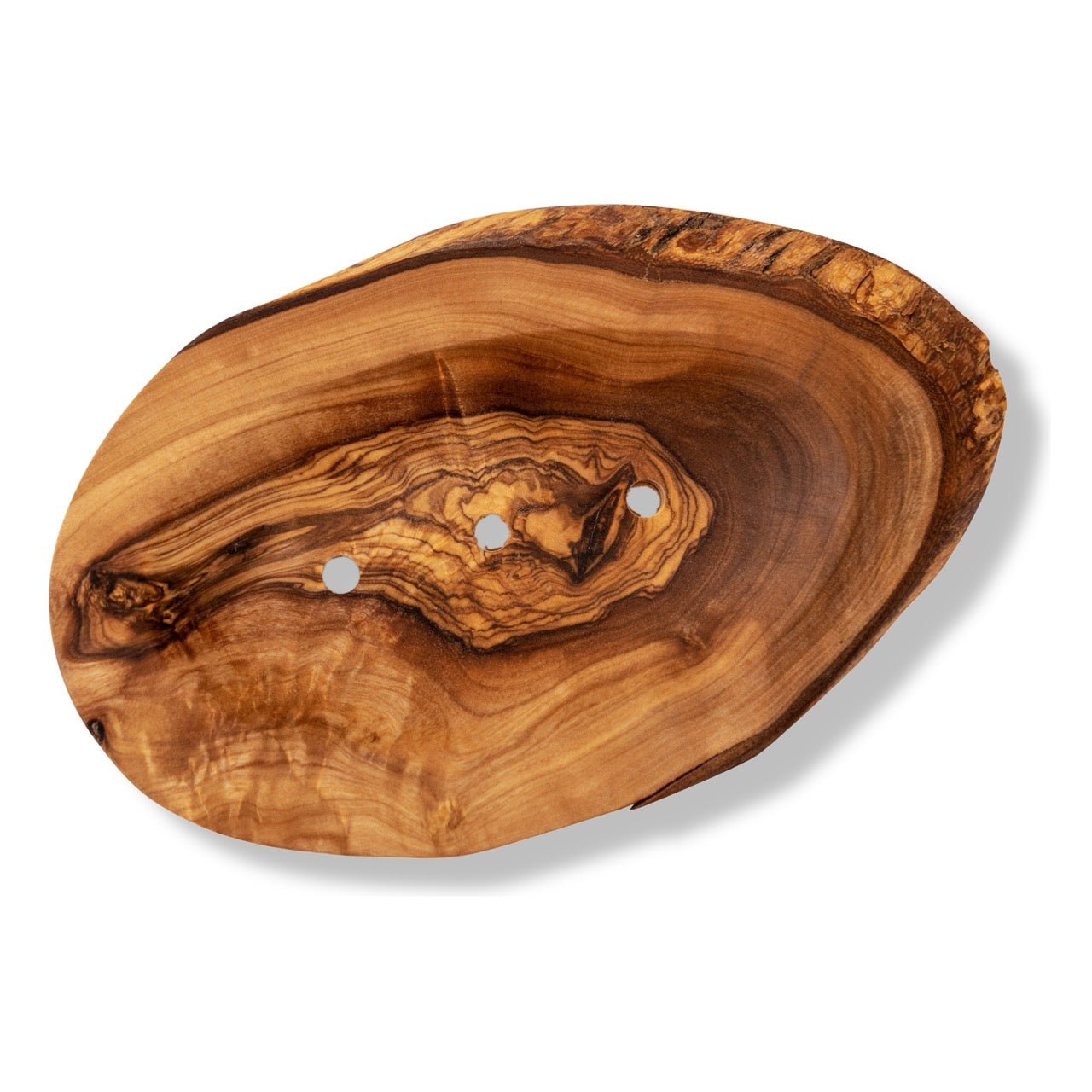 Olive Wood Leaf Soap Dish