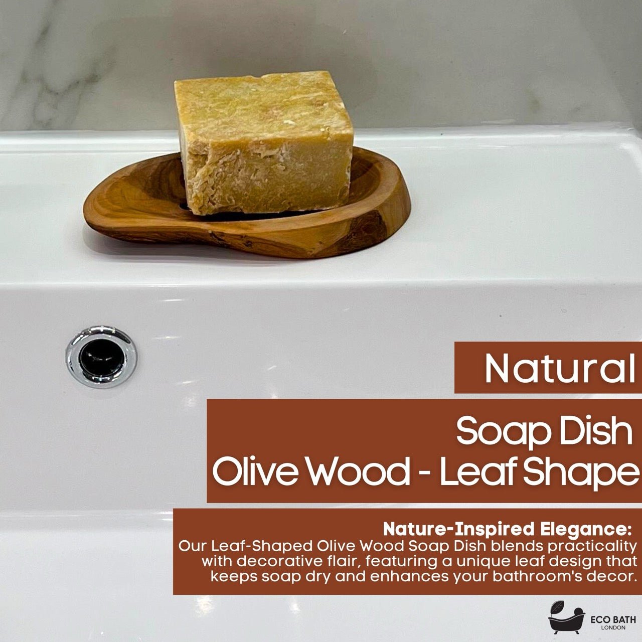 Olive Wood Leaf Soap Dish