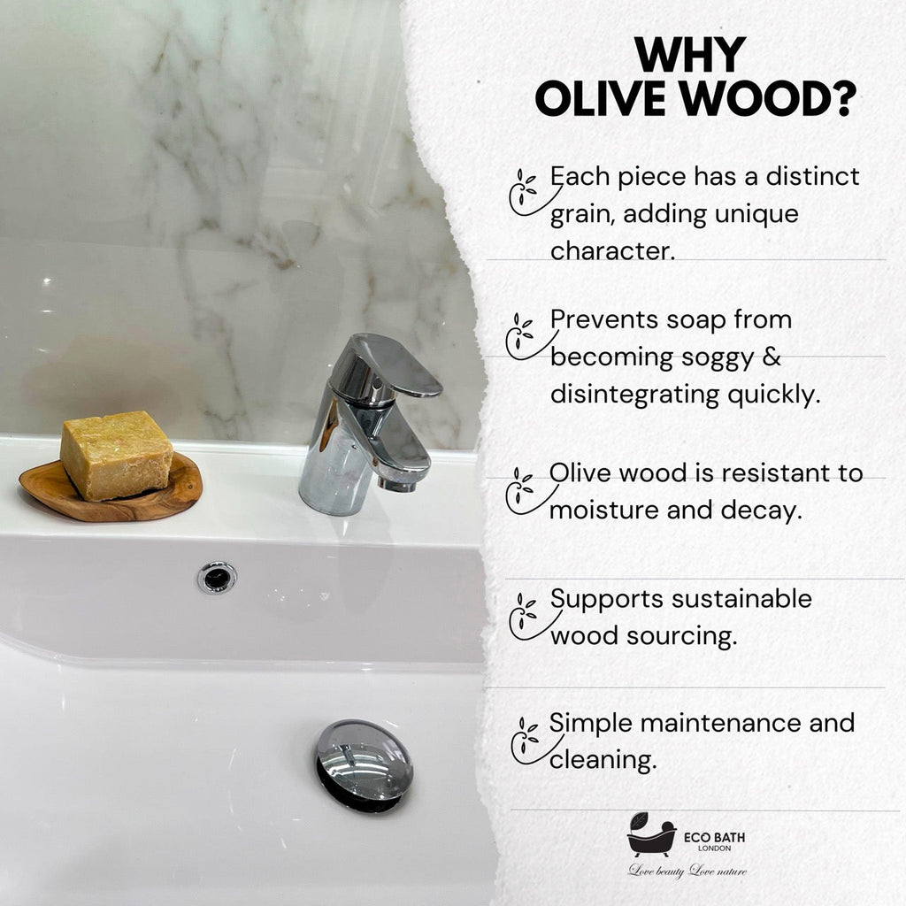 Olive Wood Leaf Soap Dish