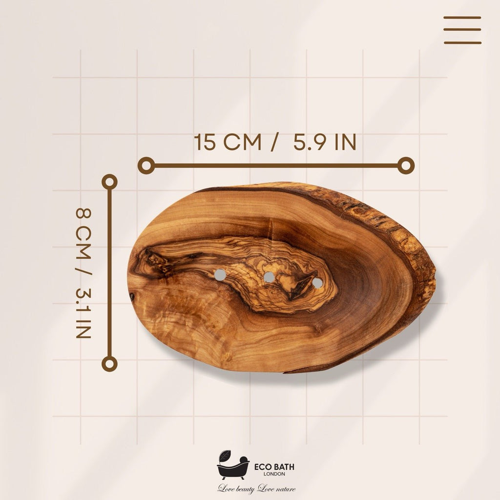 Olive Wood Leaf Soap Dish