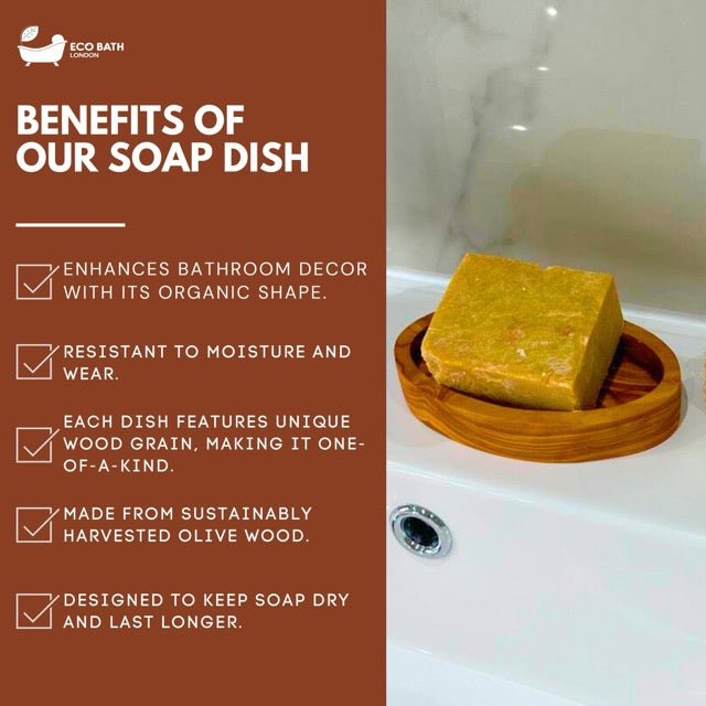 Olive Wood Oval Soap Dish