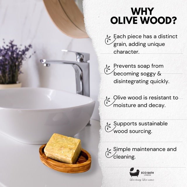 Olive Wood Oval Soap Dish