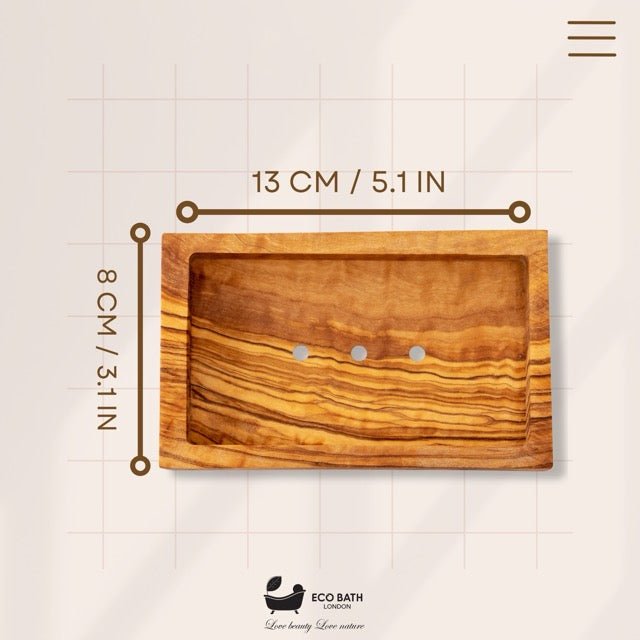 Olive Wood Rectangle Soap Dish