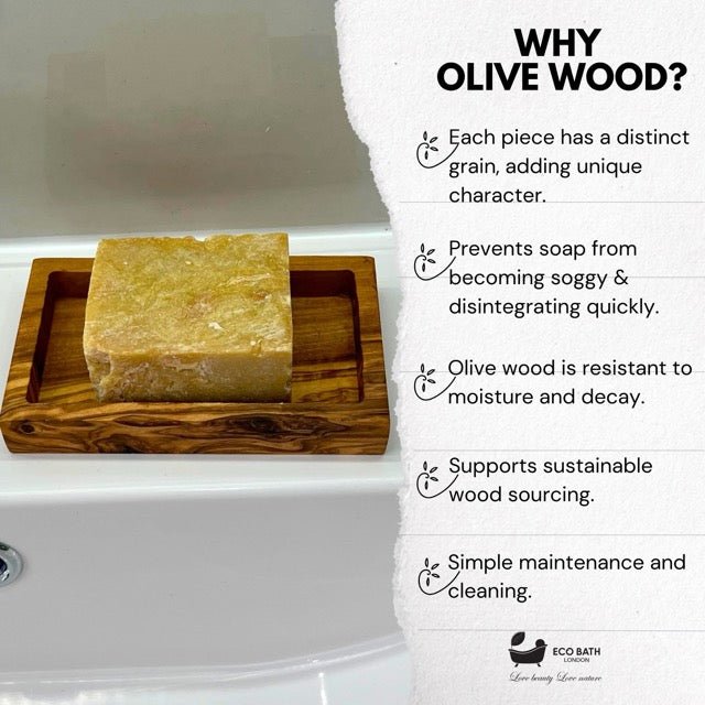 Olive Wood Rectangle Soap Dish