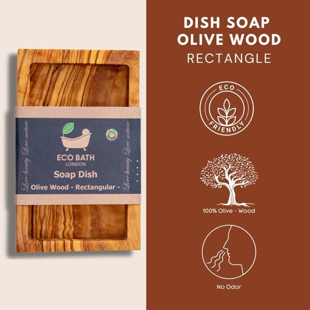 Olive Wood Rectangle Soap Dish