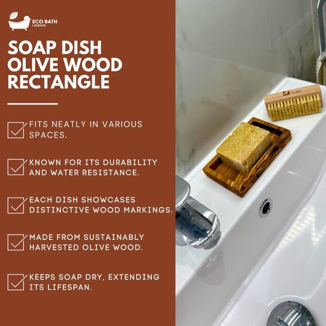 Olive Wood Rectangle Soap Dish