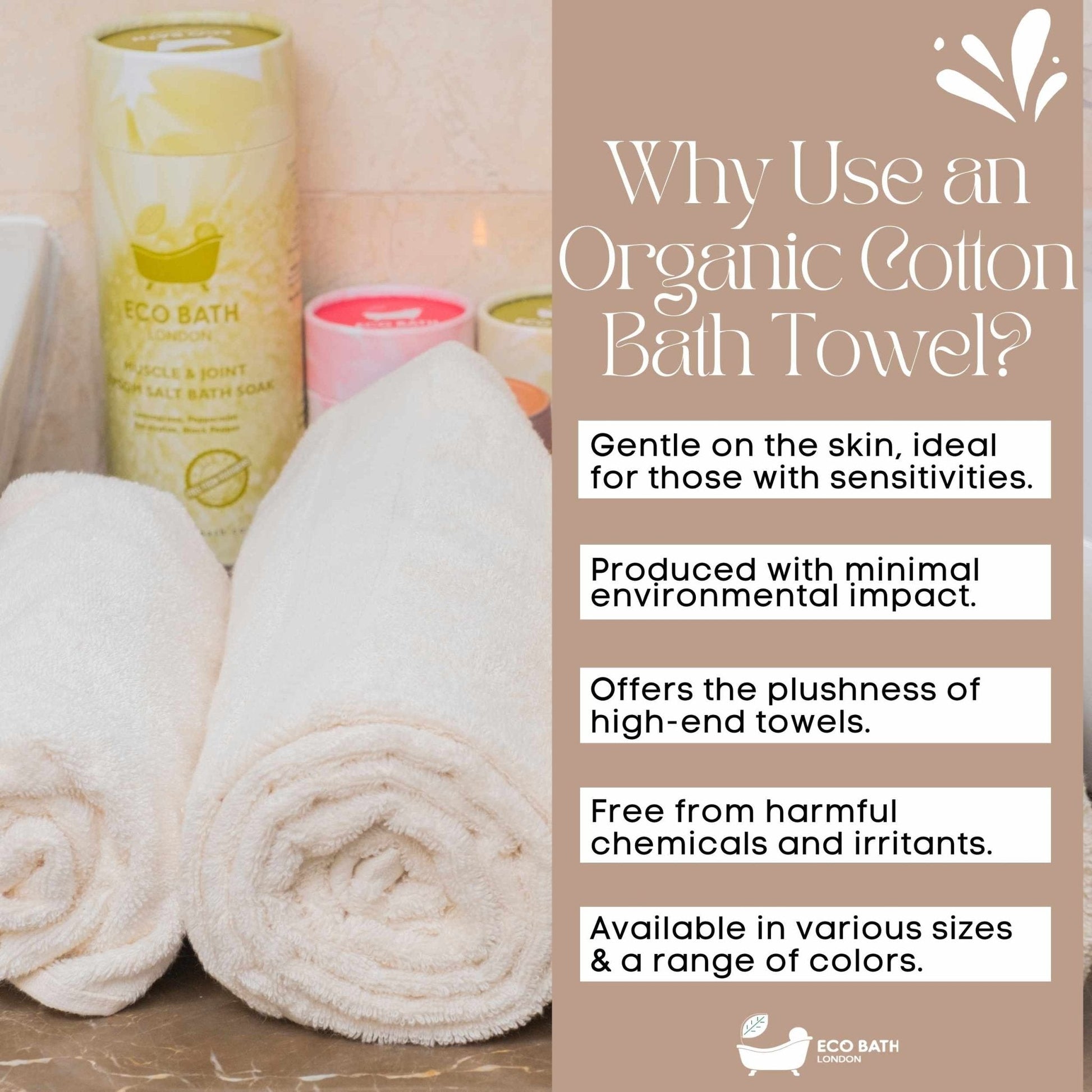 Organic Cotton Hand Towel 50x100cm