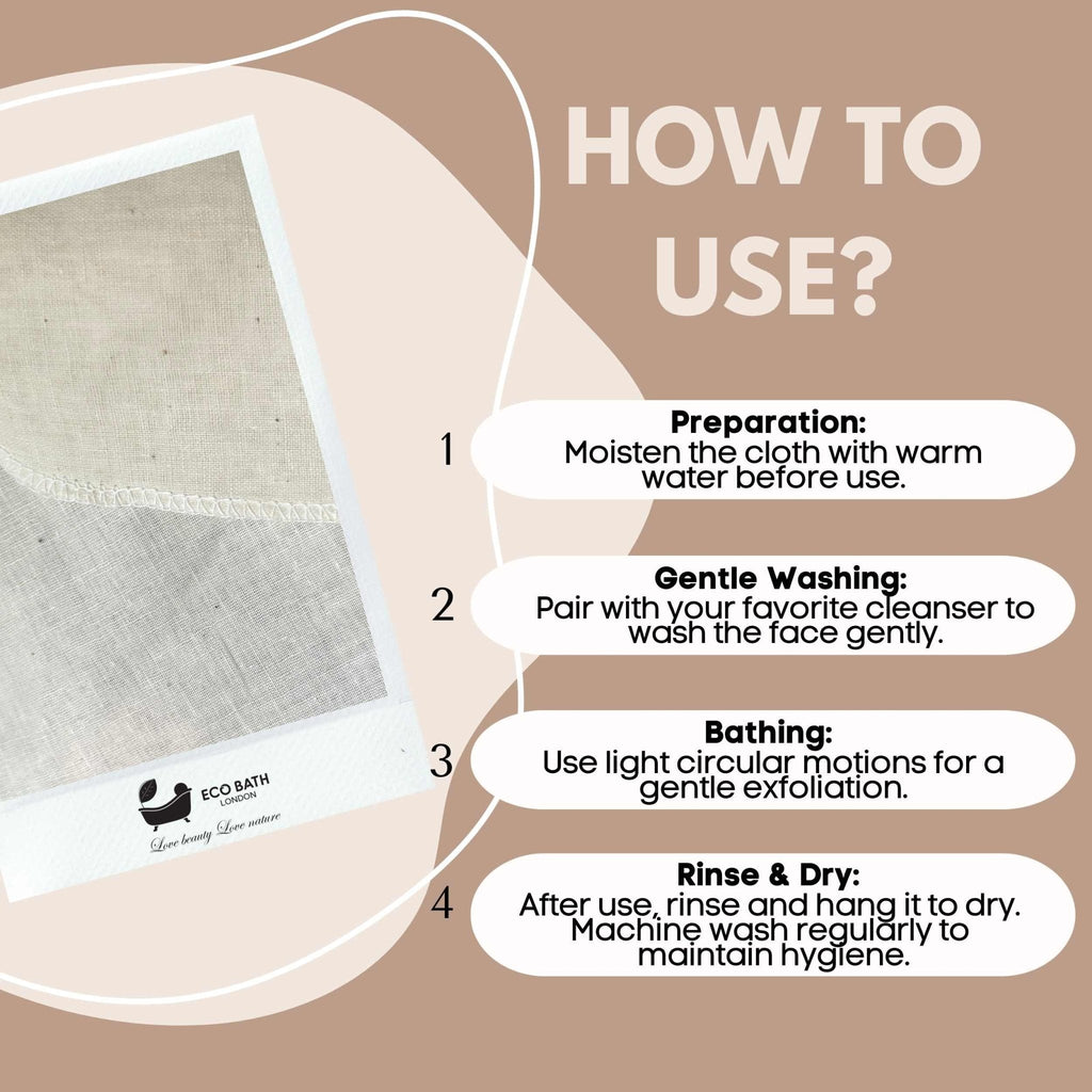 Organic Cotton Muslin Face Cloth Pack of 6