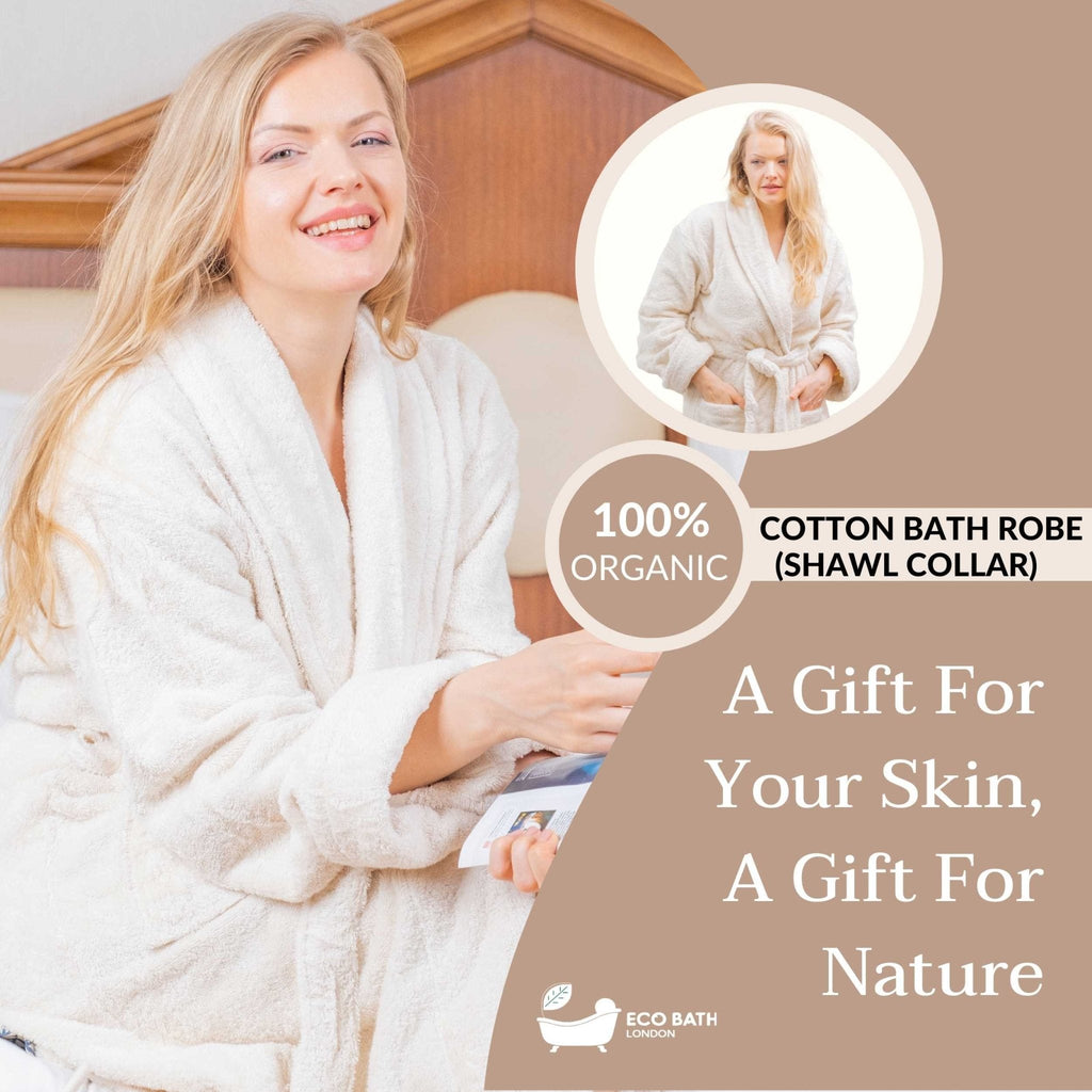 Organic Cotton Shawl Collar Bath Robe