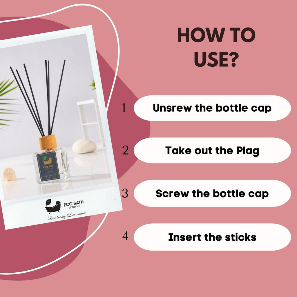 Peony Reed Diffuser 100ml Long Lasting Room Fragrance