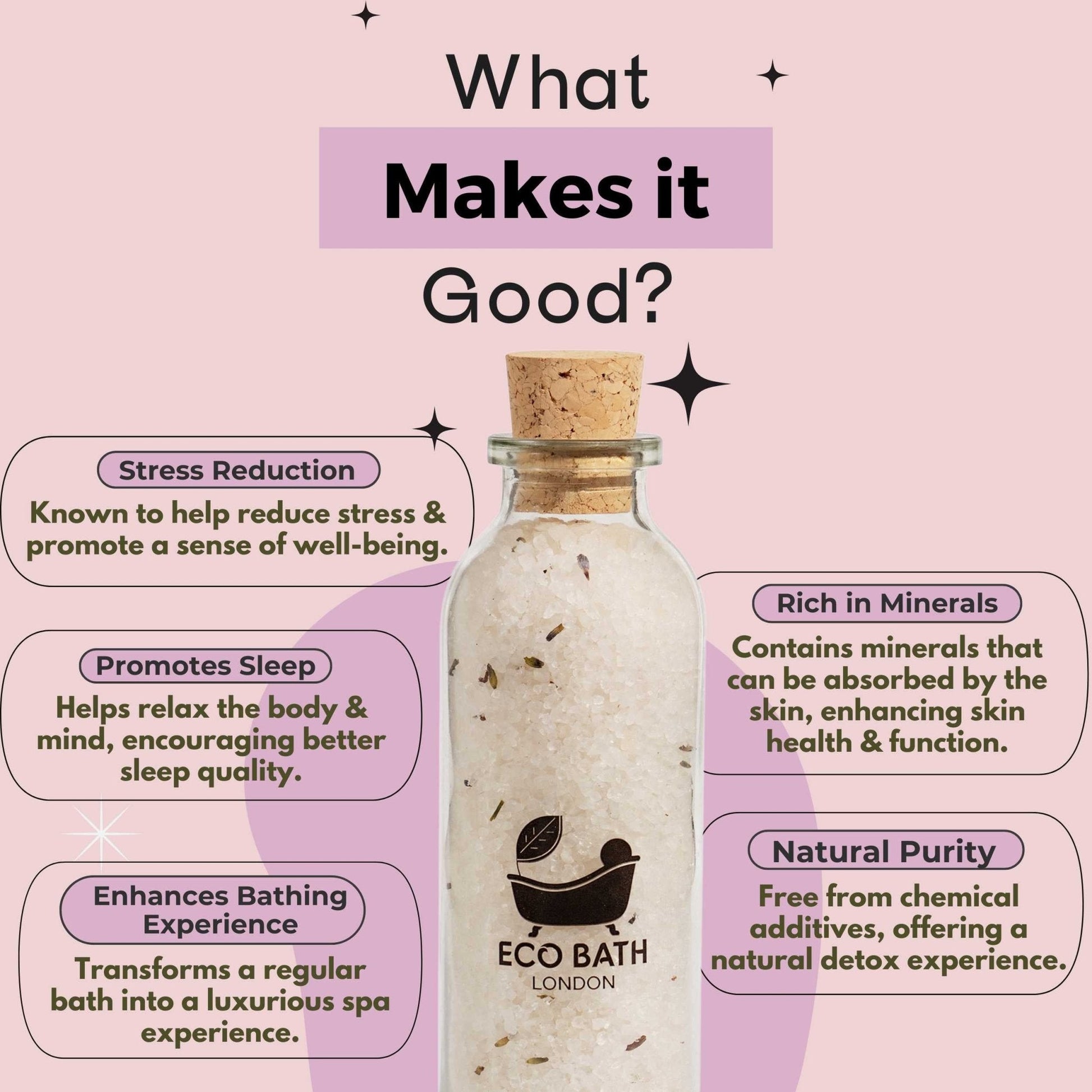 Stress Relief Dead Sea Salt Bath Soak 300g