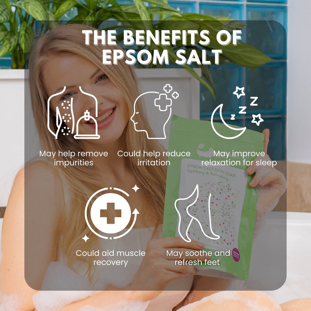Uplifting and Refreshing Epsom Salt Bath Soak Pouch 500g and 1000g