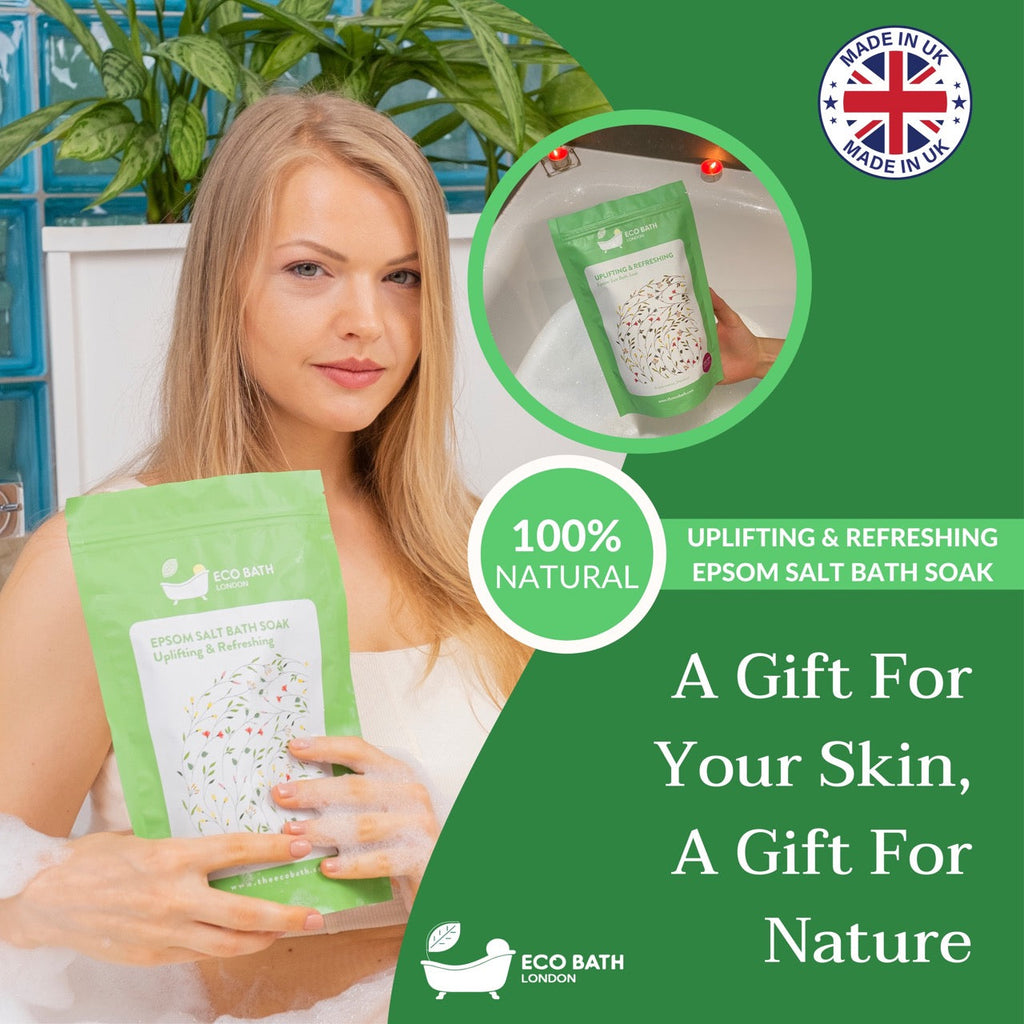 Uplifting and Refreshing Epsom Salt Bath Soak Pouch 500g and 1000g