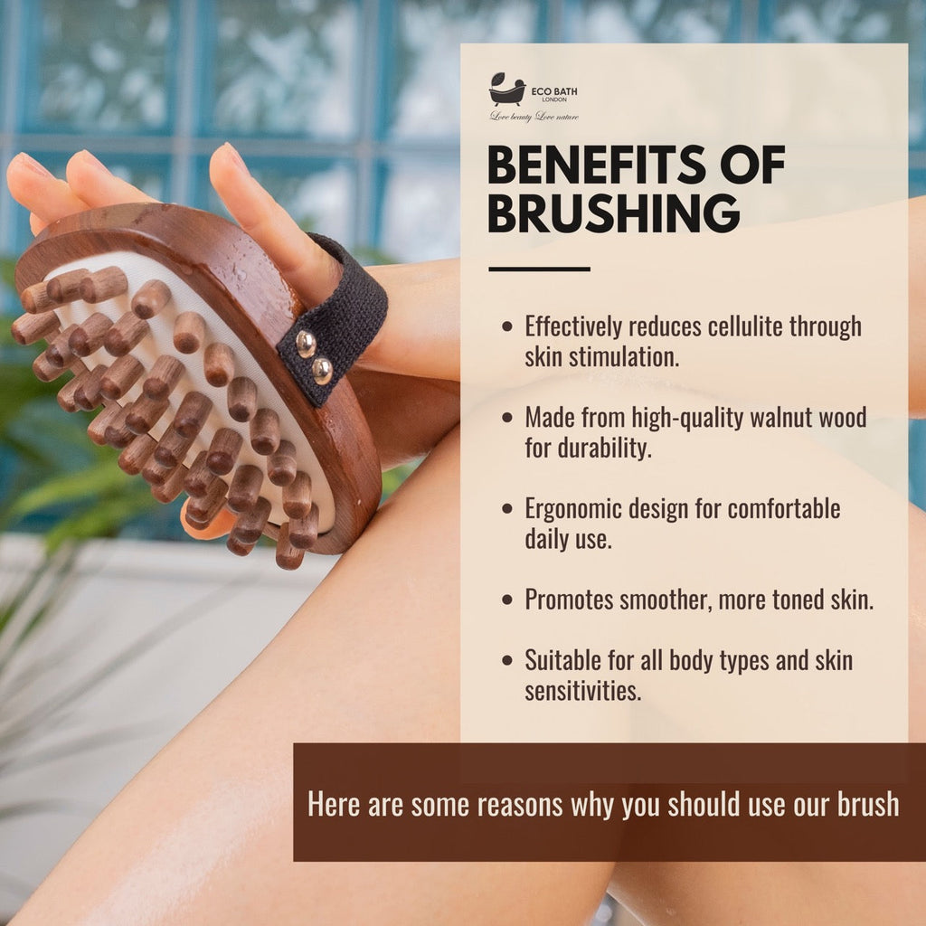 Walnut Wood Cellulite Hand Brush