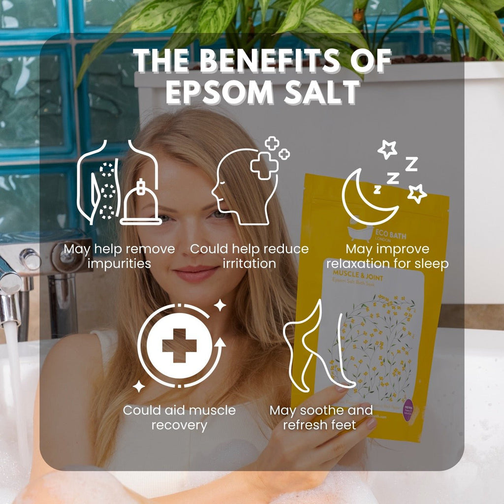 Muscle and Joint Epsom Salt Bath Soak 500g and 1000g Pouch