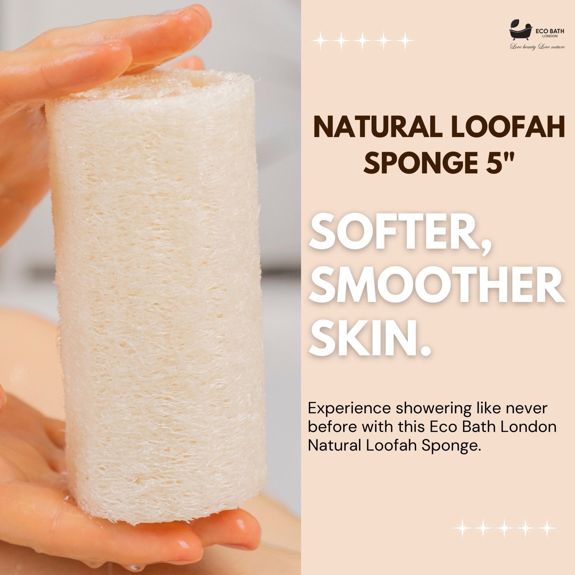 Natural Loofah 5 Inch with String