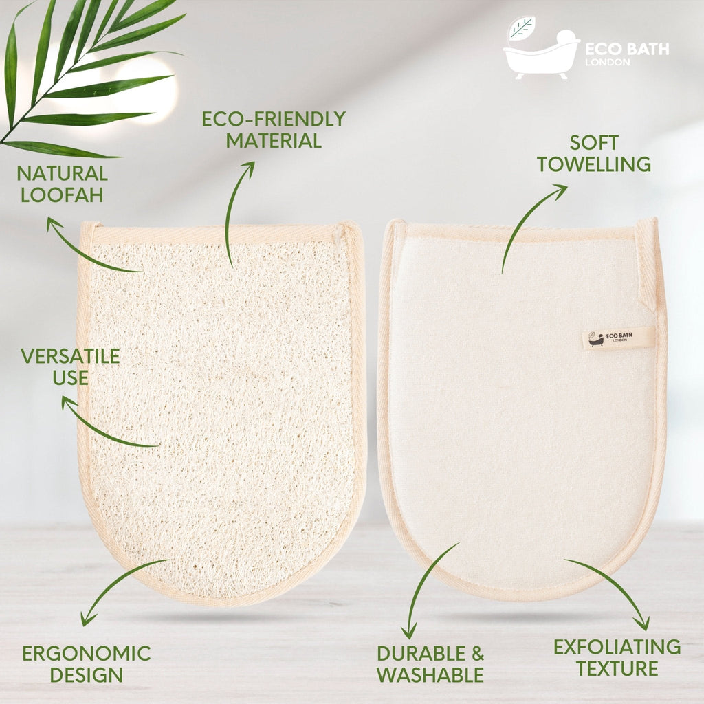 Natural Loofah Bath Mitt for Exfoliating Skin