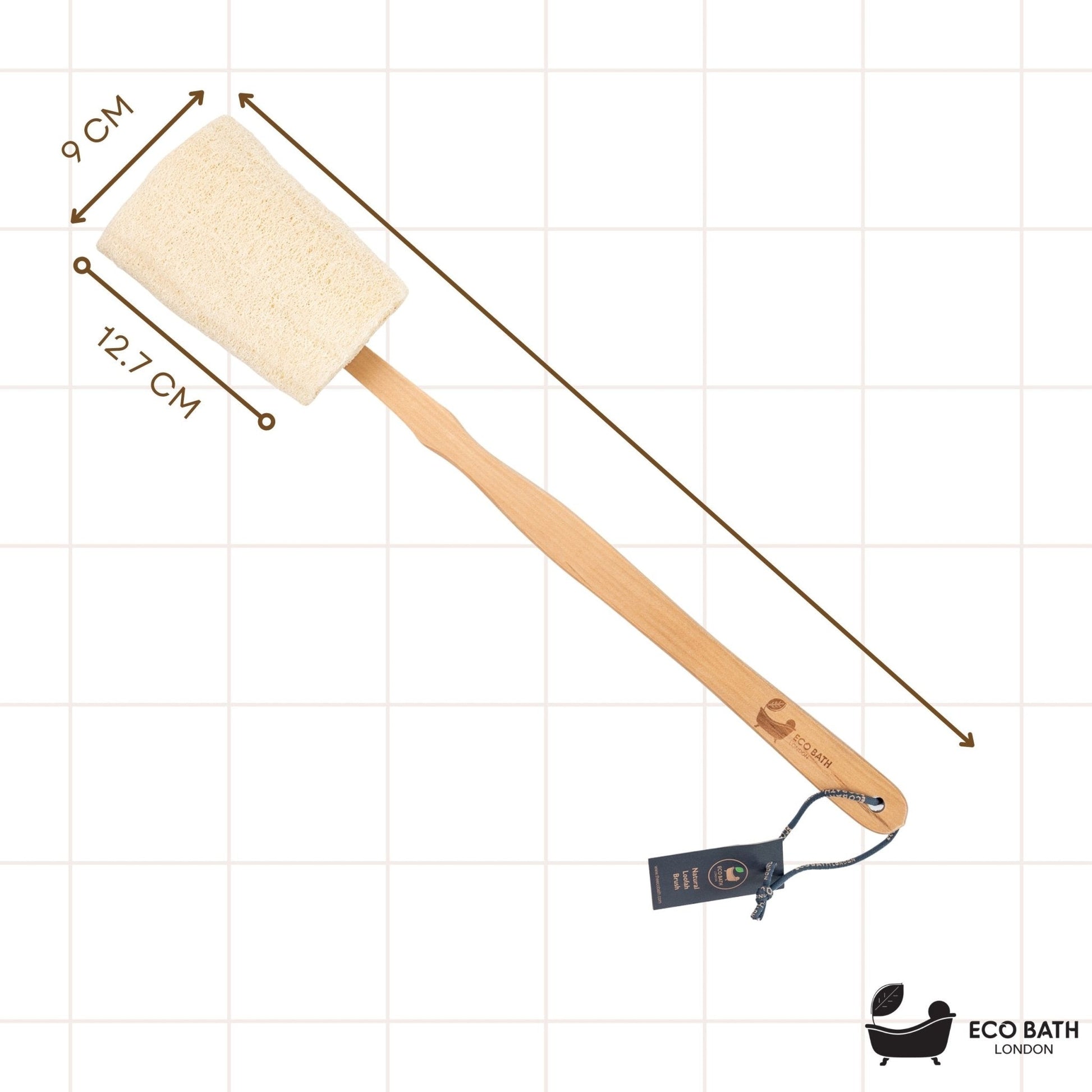 Natural Loofah Body Brush with Handle