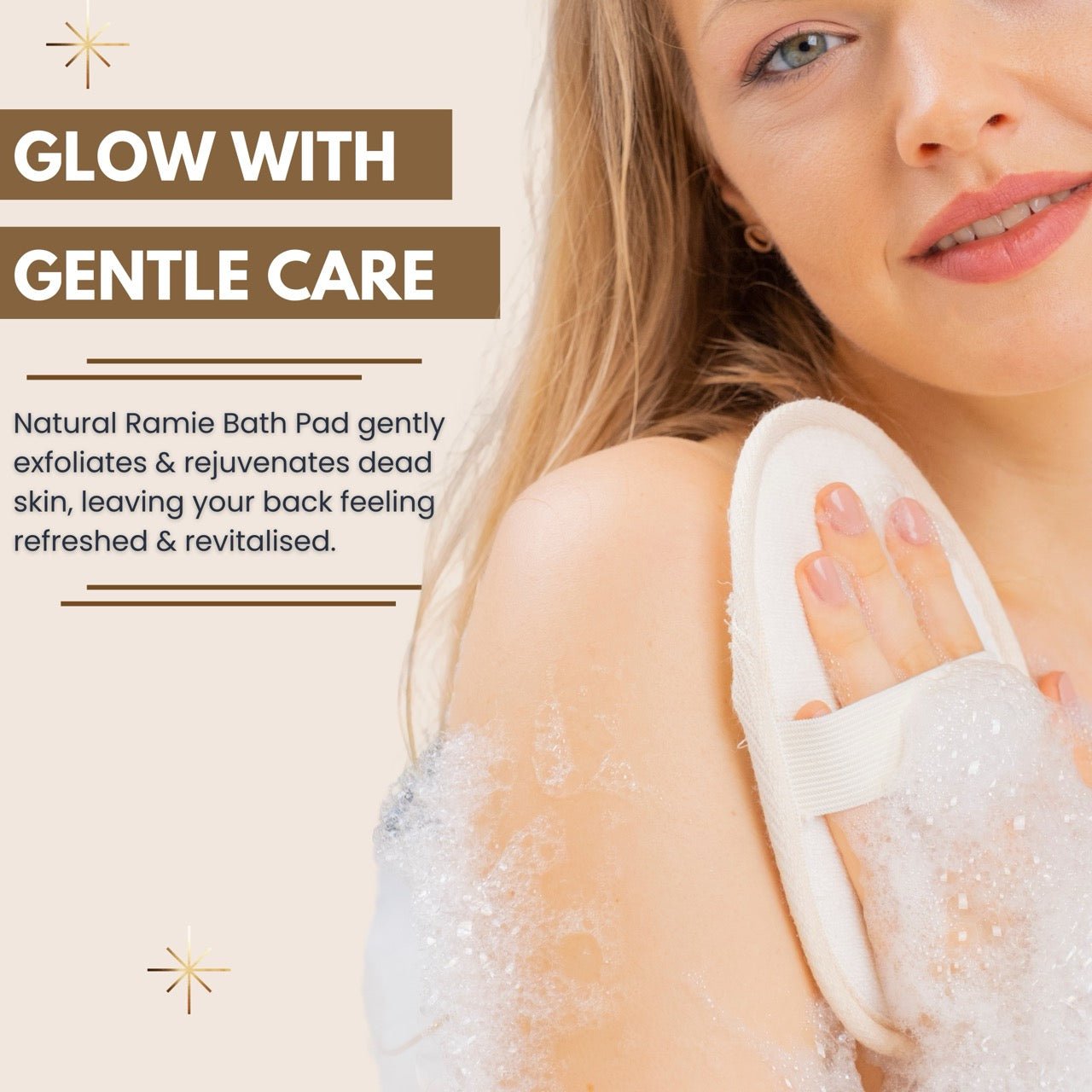 Natural Ramie Bath Pad for Smooth Glowing Skin
