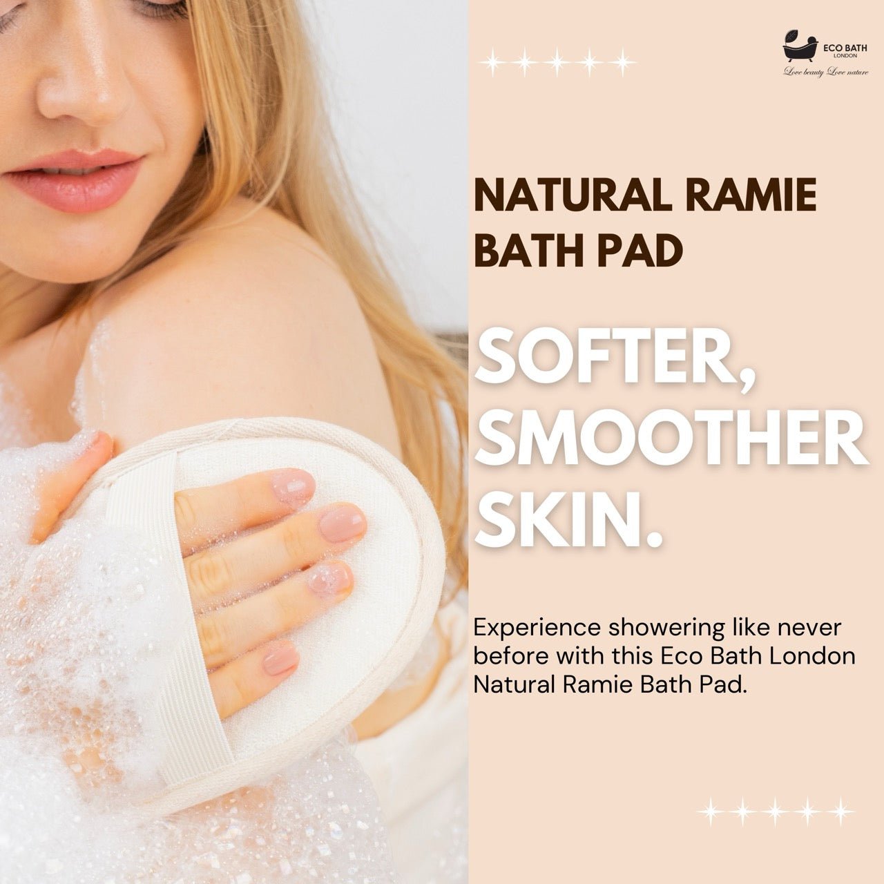 Natural Ramie Bath Pad for Smooth Glowing Skin