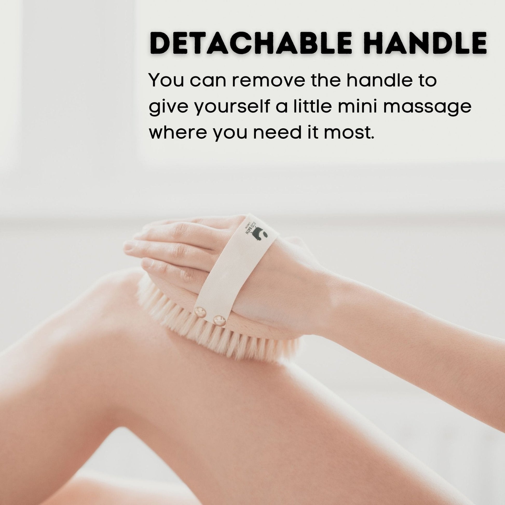 Natural Sisal Body Brush with Detachable Handle
