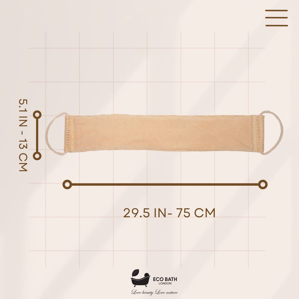 Natural Cotton and Sisal Back Strap Exfoliator