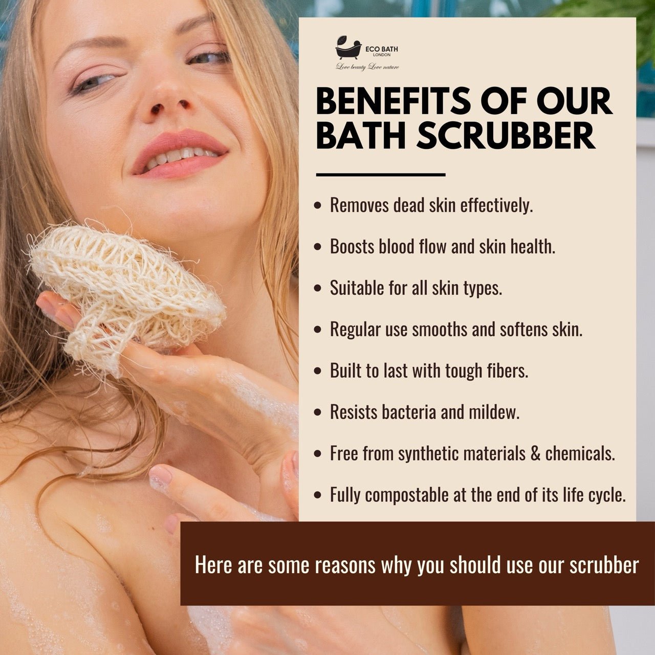 Natural Sisal Hemp Bath Scrubber