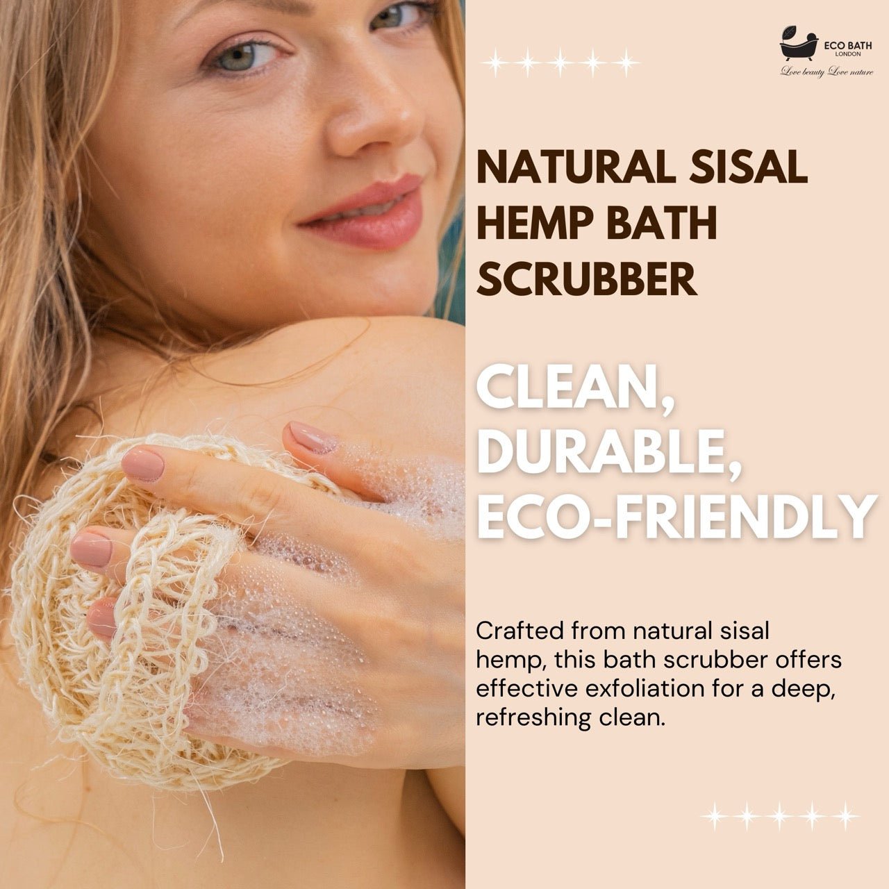Natural Sisal Hemp Bath Scrubber