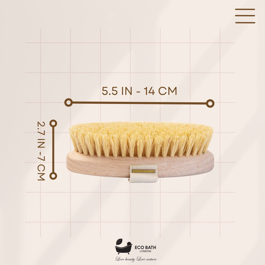 Natural Sisal Massage Hand Brush for Dry Brushing and Exfoliation