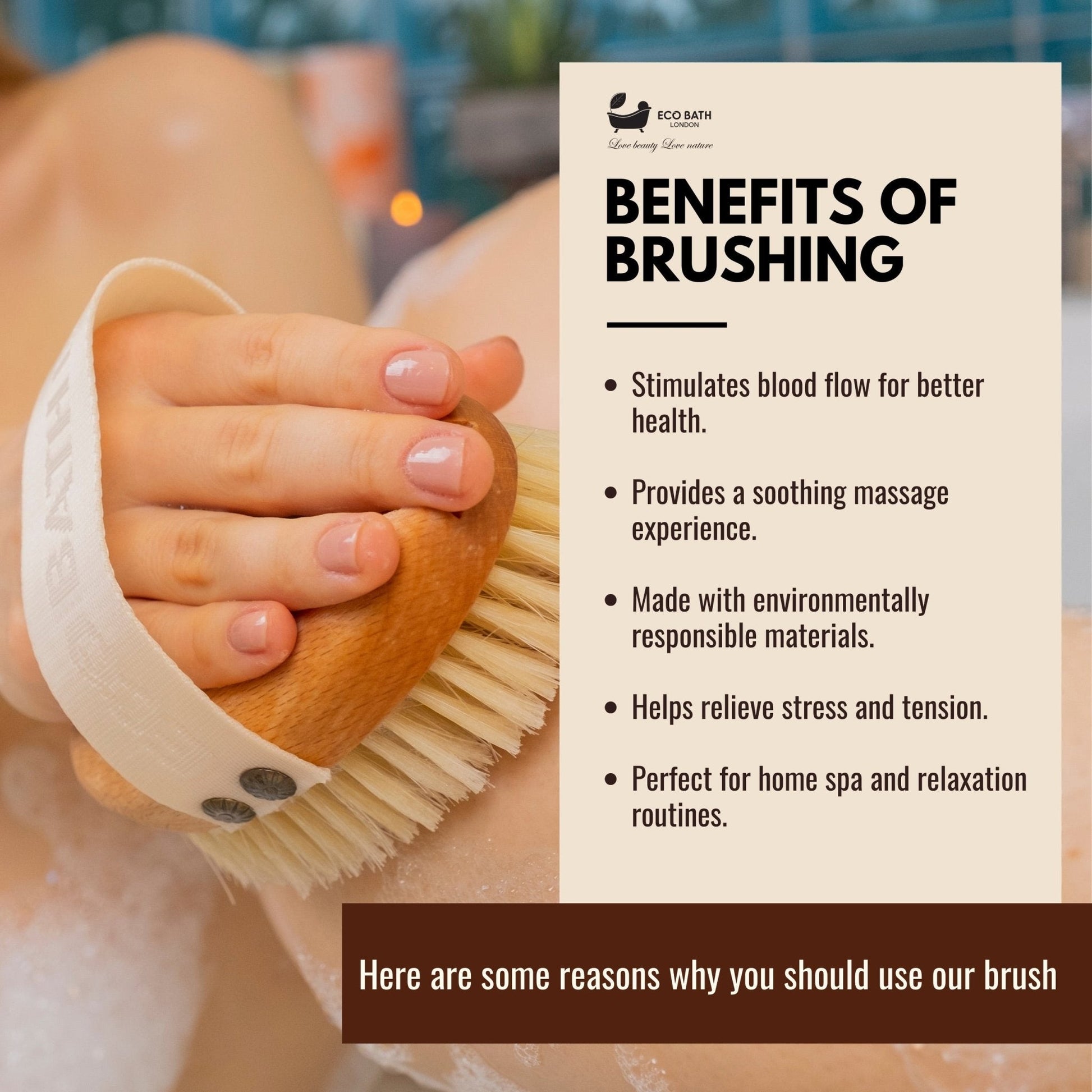 Natural Sisal Massage Hand Brush for Dry Brushing and Exfoliation