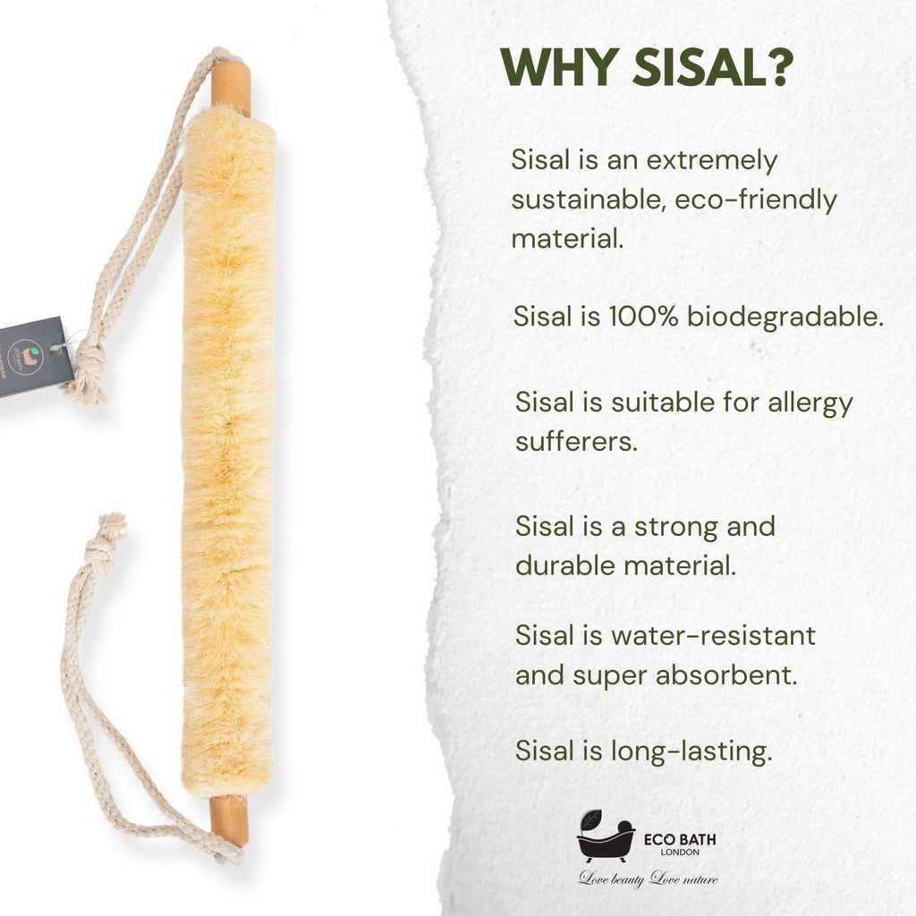 Natural Sisal Body Exfoliating Strap for Back Scrubbing