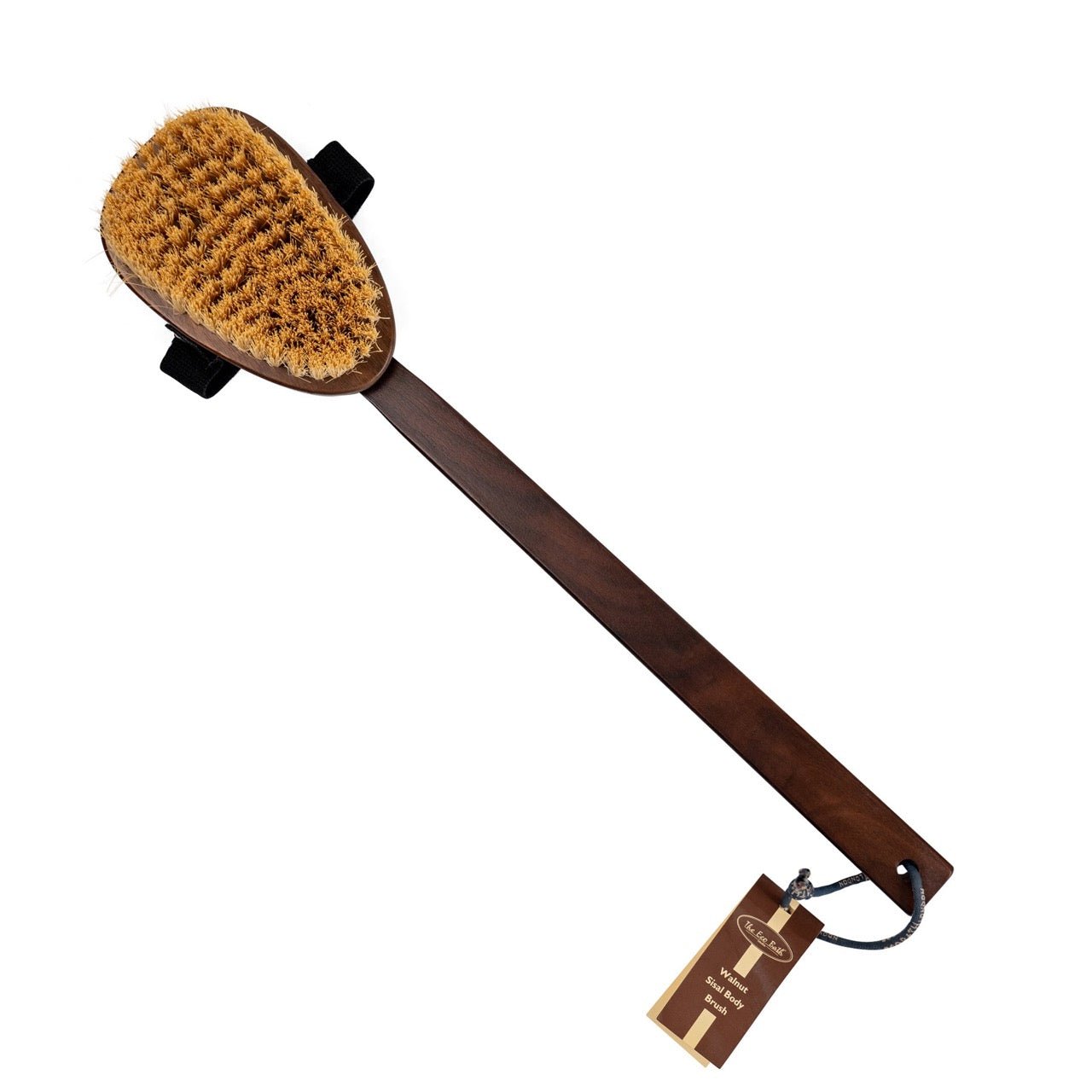 Natural Sisal Walnut Wood Body Brush for Dry Brushing