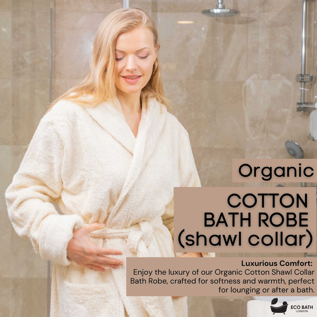 Organic Cotton Shawl Collar Bath Robe