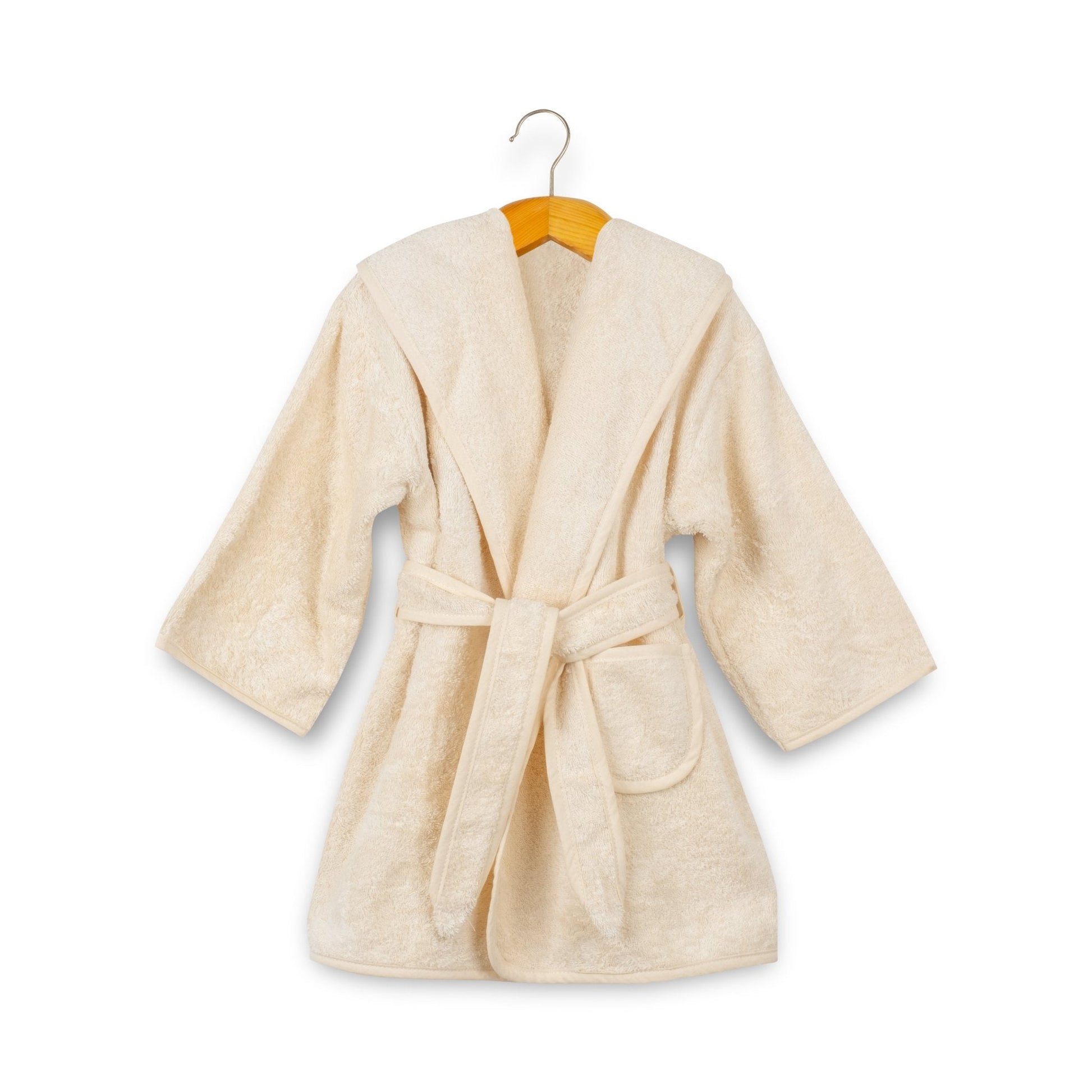 Organic Cotton Kids Robe for Ages 10-12 with Hood